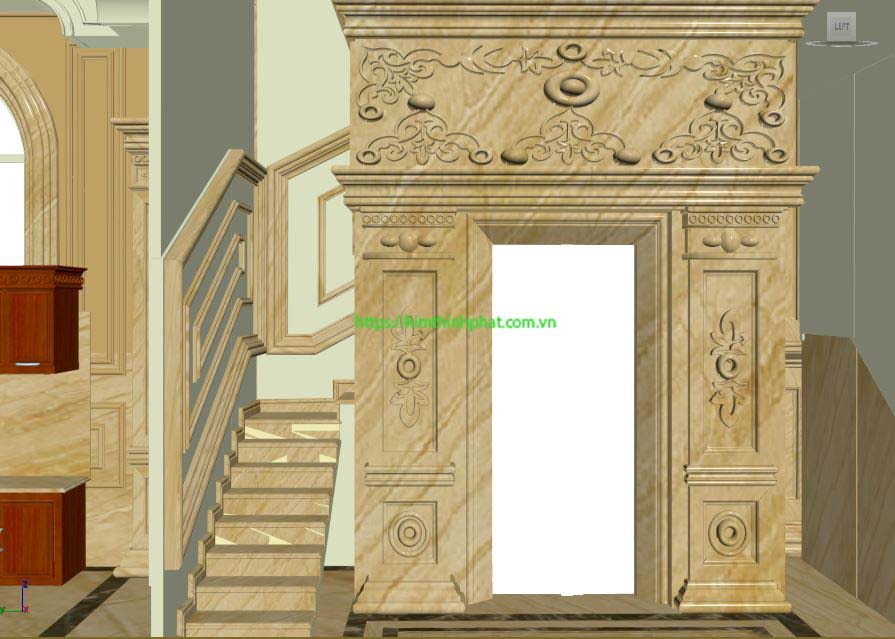 đá hoa cương 12.250 đá marble vân gỗ ý, dùng ốp nền và cầu thang bộ