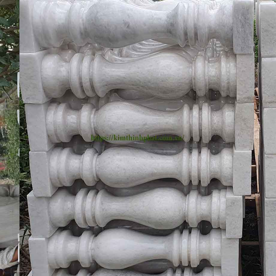 con tiện đá granite trắng 086