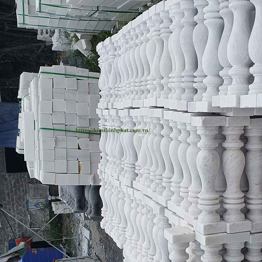 con tiện đá granite trắng 185