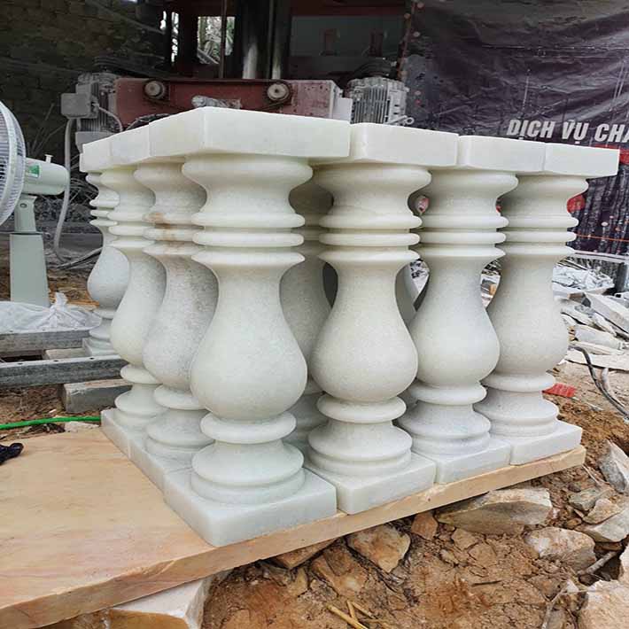 con tiện đá granite trắng 275