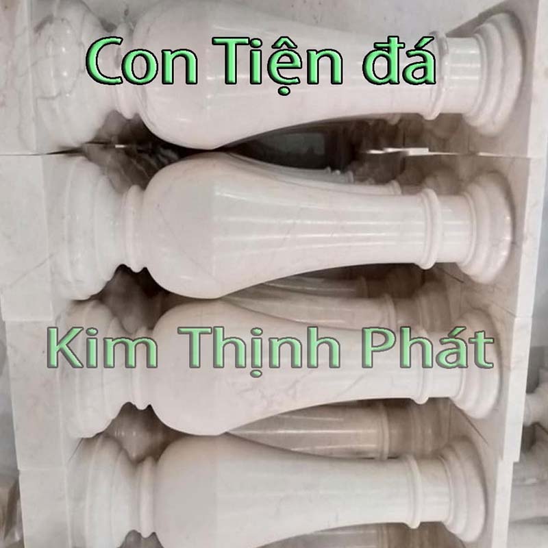 con tiện đá granite trắng