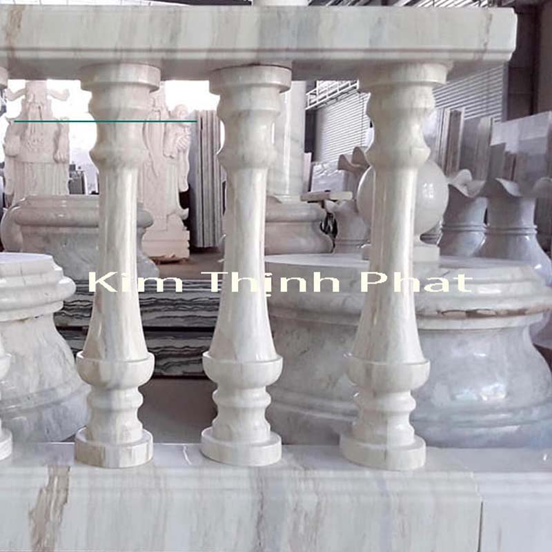 con tiện đá granite trắng