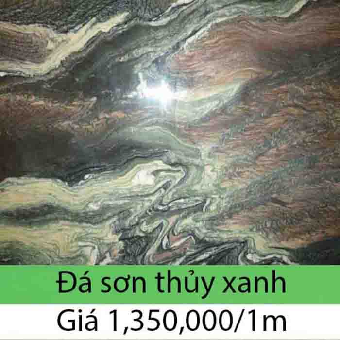 Đá hoa cương sơn thủy xanh