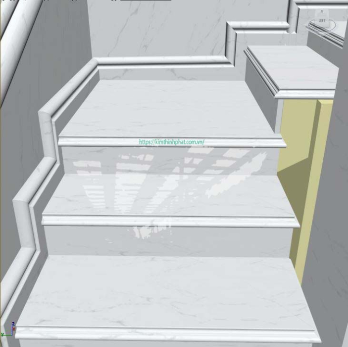 Đá hoa cương giá rẻ màu trắng cầu thang mã số 053